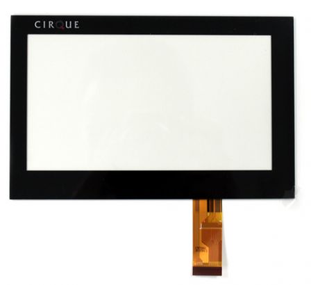 This is a 7 inch glass touch panel. The electrode grid is composed of essentially invisible ITO. 